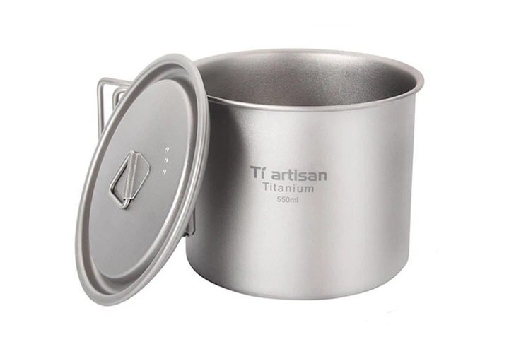 Туристичний титановий кухоль Tiartisan (550 мл) з кришкою Київ - фото 7