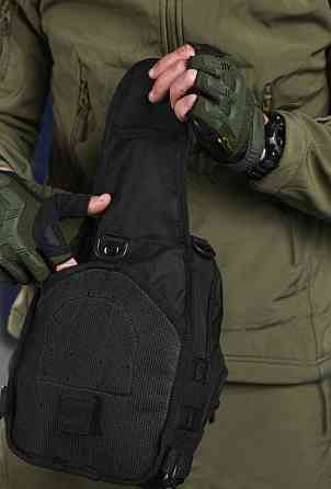 Тактична сумка M-Tac на пояс Molle чорна/сумка через плече EDC Харків