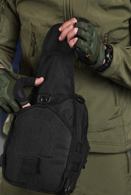 Тактична сумка M-Tac на пояс Molle чорна/сумка через плече EDC Харків - фото 2