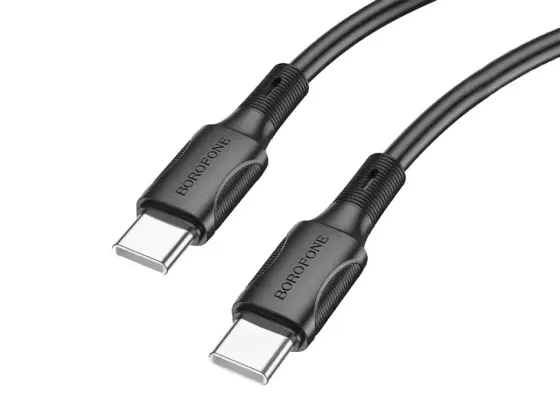 Кабель Type-C - Type-C 60Вт 1М Borofone BX80 Succeed для заряджання портативної техніки,функція швид Київ