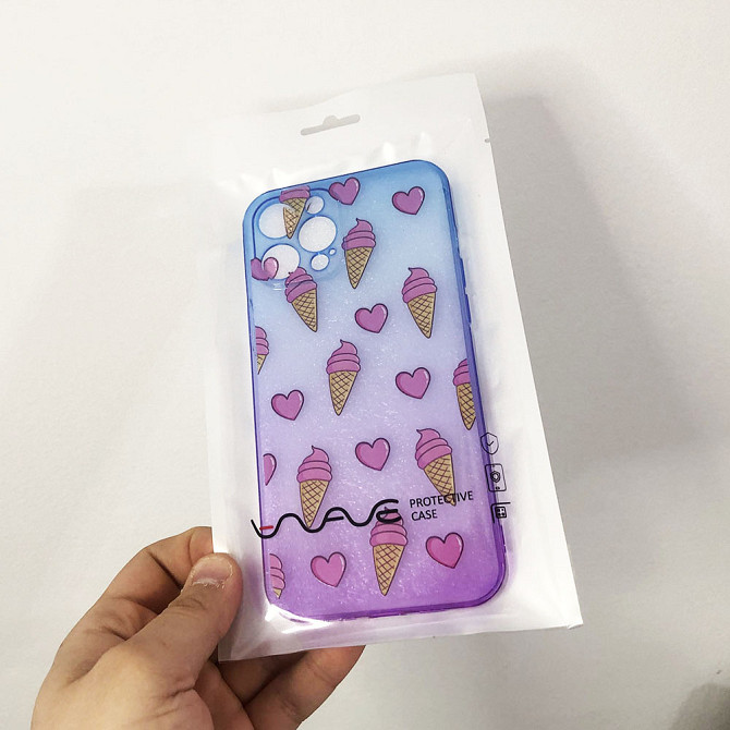 Чехол для Apple Iphone 12 Pro Max розово-синий Мороженое UZ-69 Львов - изображение 4