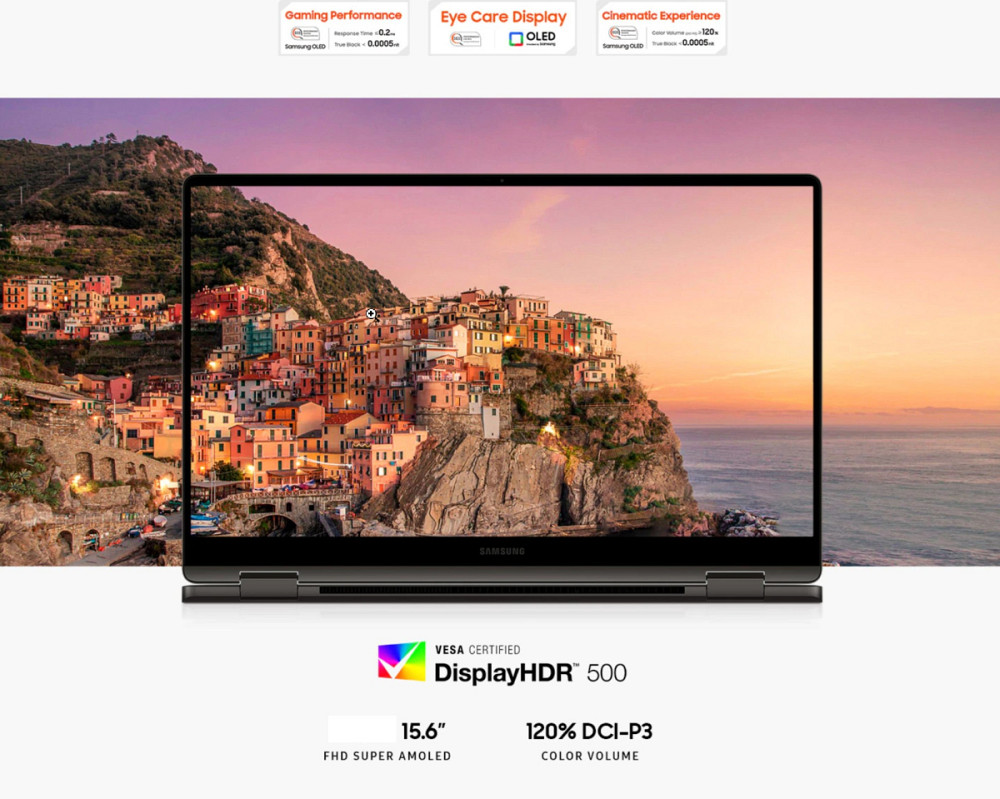 Ноутбук Samsung Galaxy Book3 360 NP750QFG Intel Core i7-1360P 16/512GB SSD графіт (непомітний нюанс скла дисплея) Миколаїв - фото 2