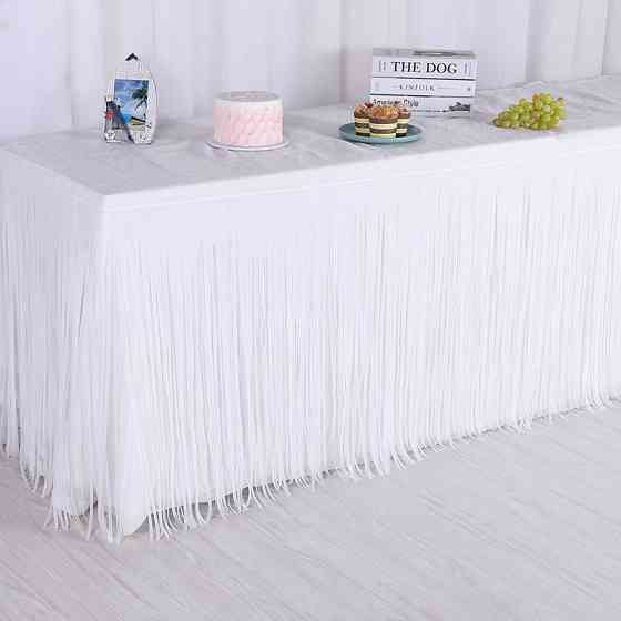 Дождик для фотозоны на стену и стол 74 см на 274 см белый Киев