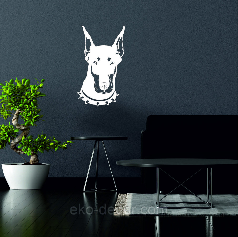 Декоративное настенное Панно «Доберман», Декор на стену 110*64 см, Белый Киев - изображение 2