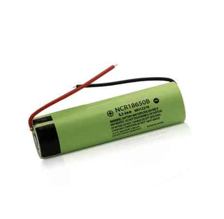Аккумулятор Li-ion 18650 Panasonic 3400 мАч 3.7В + провод DIY (Зеленый) Винница