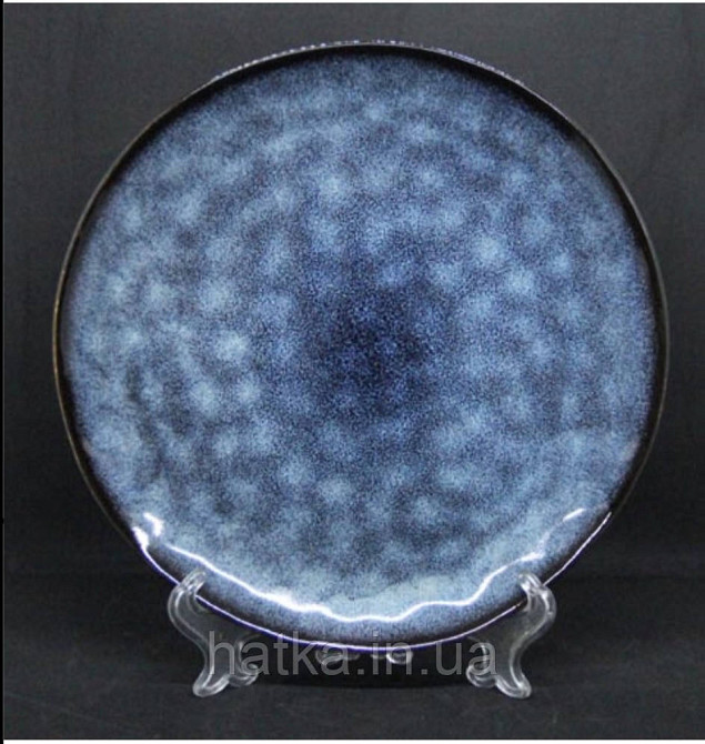 Тарілка страва Olens "Оушень" 27,5 см кераміка кругла синя для дому та ресторану JM 1003DB Київ - фото 2
