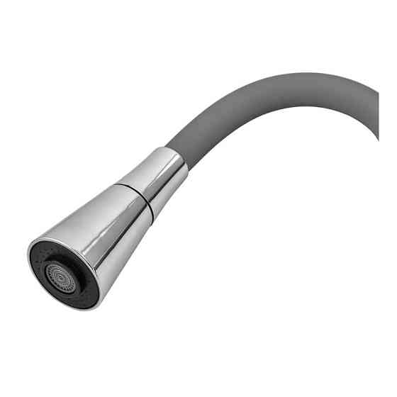Змішувач для кухні Zerix Eza-011-T Chrome Refl.Grey (колір хром+силіконовий вилив сірий) (ZX6143)   ( 25083 ) Харьков