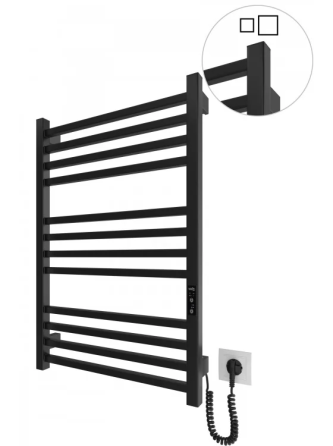 Електрична рушникосушка HF London 770х530 TR K чорна матова Київ