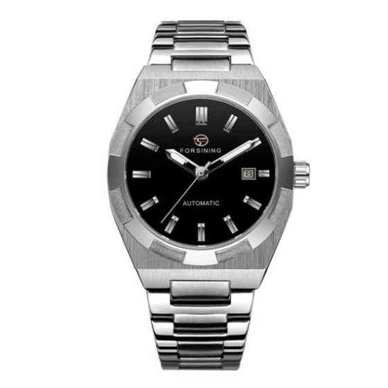Чоловічий механічний наручний годинник Forsining Temp (Сріблястий) Київ