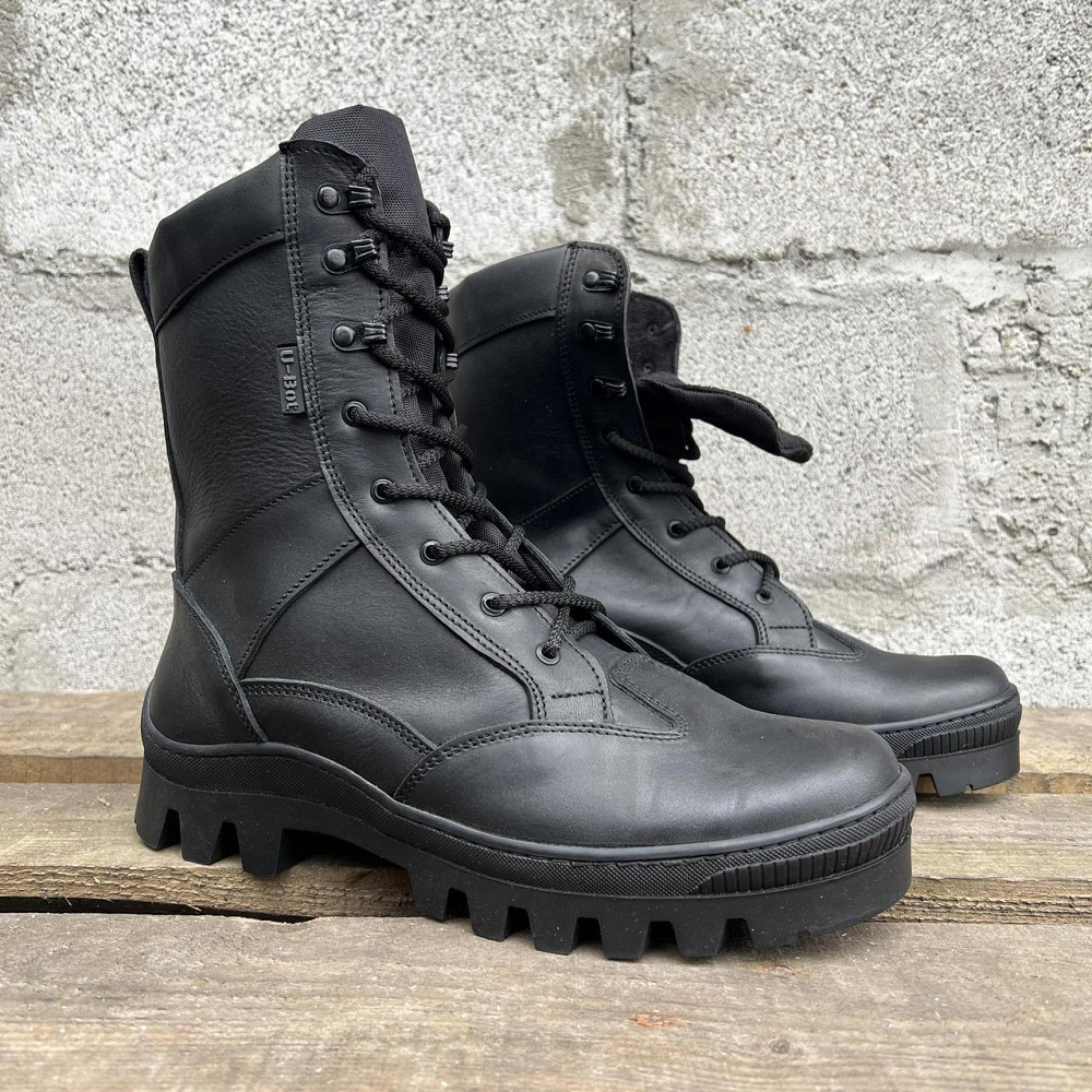 Тактичні чоловічі демісезонні чорні берці ,якісні військові чоловічі водонепроникні шкіряні берці Львів - фото 10
