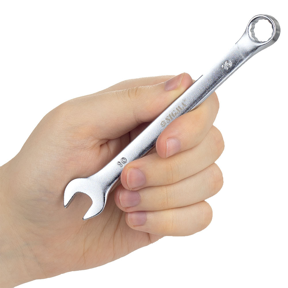 Ключ рожково-накидный 10мм CrV satine SIGMA (6021101) Ровно - изображение 7