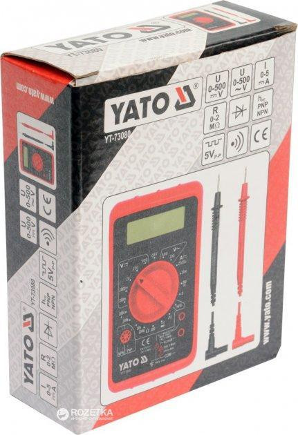 Мультиметр цифровий з продзвонкою (тестер) YATO YT-73080 Київ - фото 5