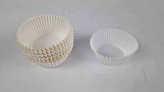 Тартолітка для кексів 125А кругла біла D55 H35 (100 шт.) (1 уп.) Харків