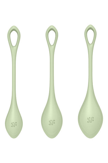 Набір вагінальних кульок Satisfyer Yoni Power 2 light, зелений Sex Aura Київ - фото 1