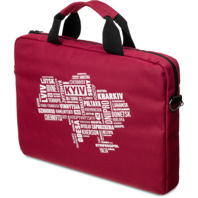 Сумка для ноутбука Vinga 14&quot; NB1402 Burgundy, white print (NB1402UWBY) Вінниця - фото 1