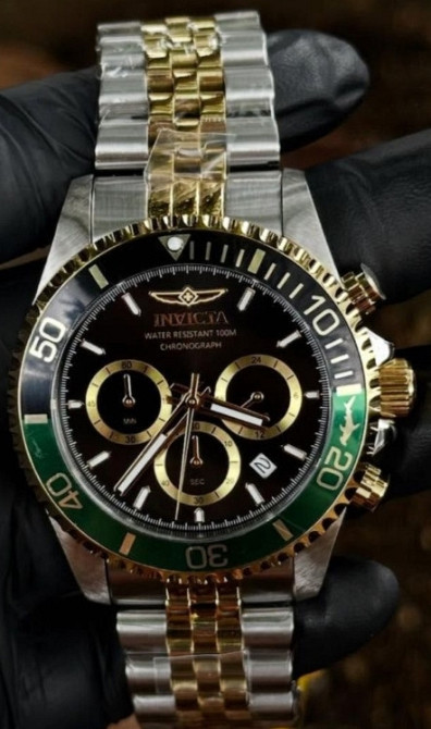 Часы Invicta 48116 Pro Diver 43 mm. Master of the Oceans Green Gold Киев - изображение 6