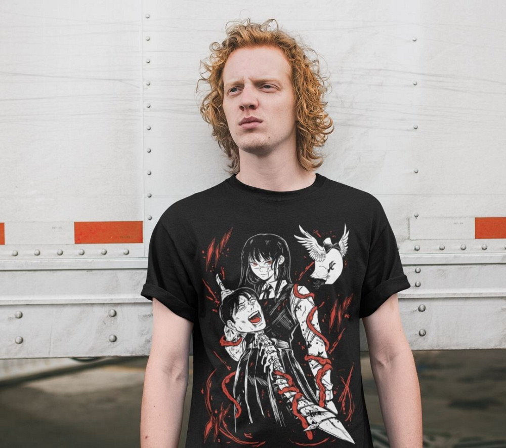 Футболка аниме Человек-бензопила оверсайз (S/M/L) Черний AnimeJ0937 Днепр - изображение 2