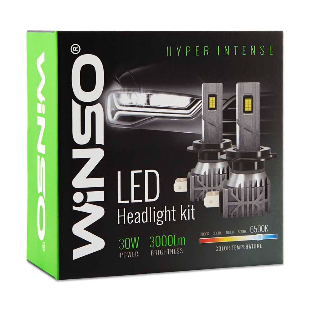 Автолампа Winso LED H8/H11/H16 12/24V 30Вт 3000Лм 6500K CSP3570 2шт Львов - изображение 2