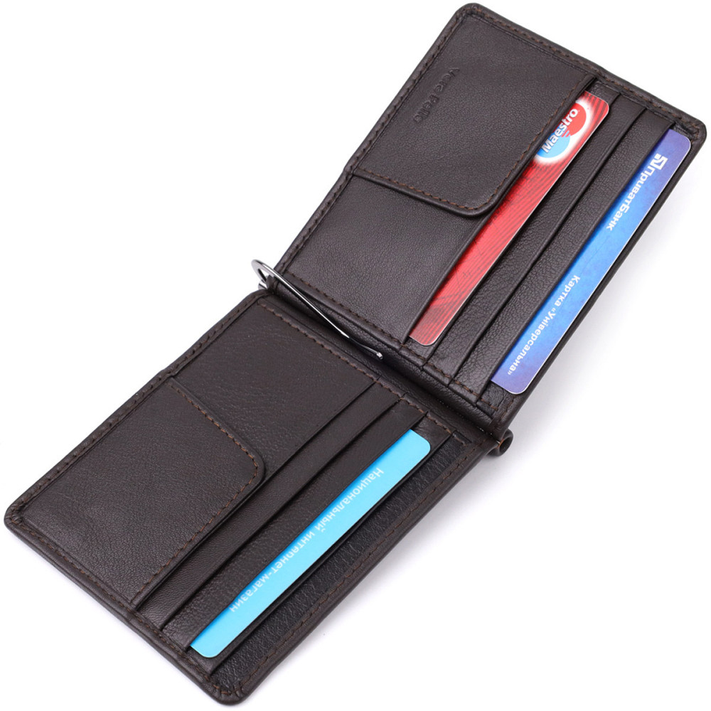 Стильний затискач для грошей з м'якої натуральної шкіри Tony Perotti 20847_1 (5000 moro) Коричневий Київ - фото 7