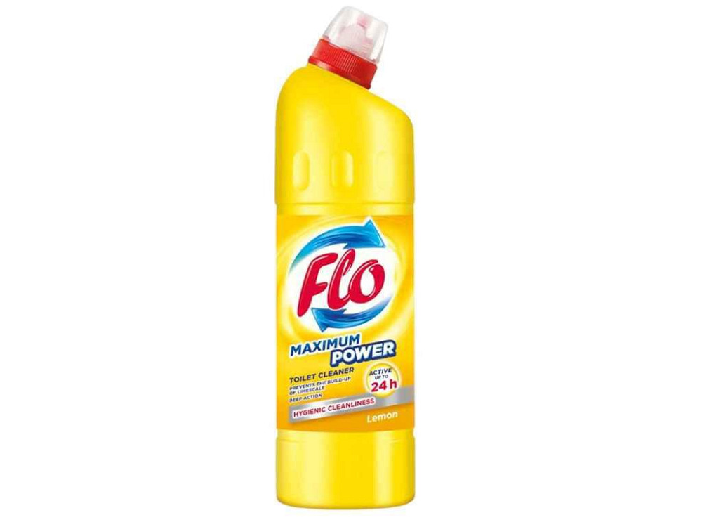Средство для мытья унитаза 1л Toilet Gel Maximum Power Lemon ТМ FLO Киев - изображение 1