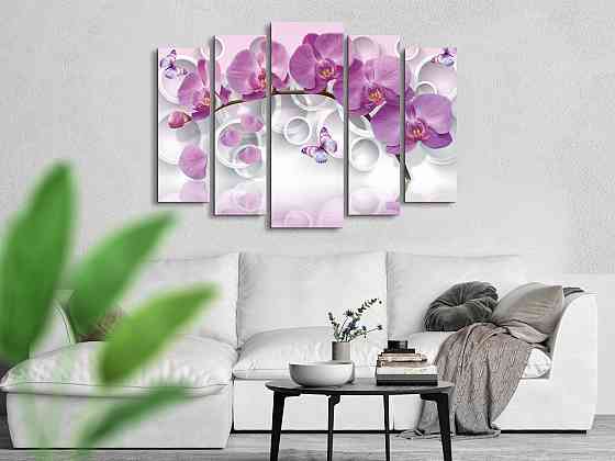 Модульна картина Квіти Орхідея Art-256_5 ( 80х118см ) Київ