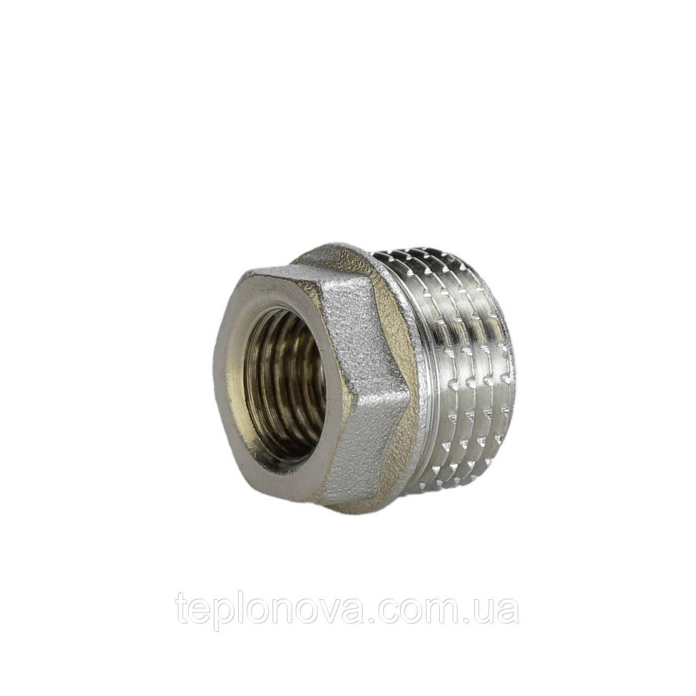 Футорка никелированная 1/2″НР х 1/4″ВР штампованная (манометр) А0723А(нк) VA Черновцы - изображение 2