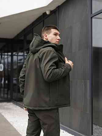 Мужская куртка хаки демисезонная с капюшоном Pobedov Shadow V2 Киев
