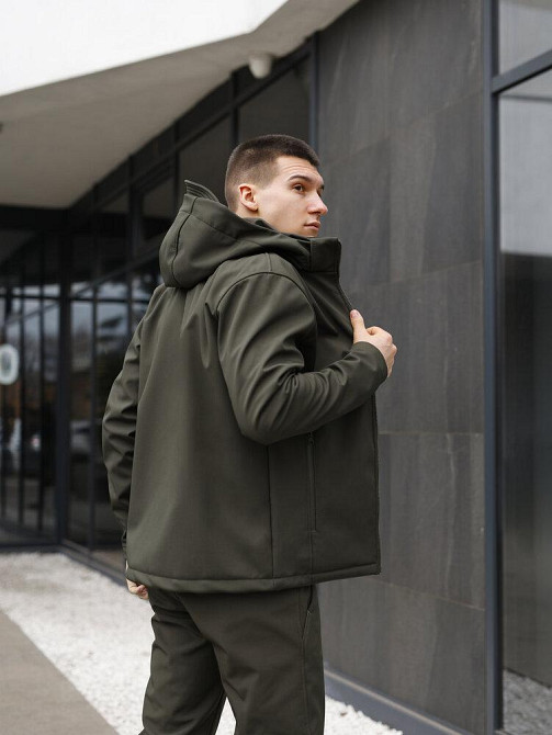 Мужская куртка хаки демисезонная с капюшоном Pobedov Shadow V2 Киев - изображение 3