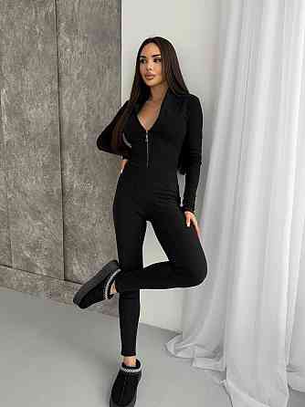 Женский теплый облегающий комбинезон пума Черный, 44/46 Одесса