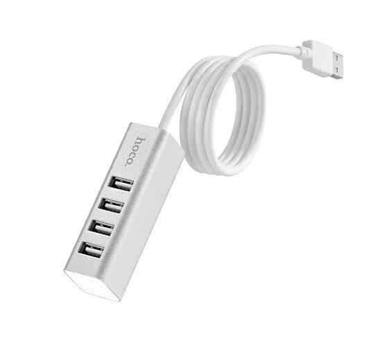 Хаб адаптер переходник HOCO HB1 4USB Line machine, цвет серый 6957531038146 Одесса