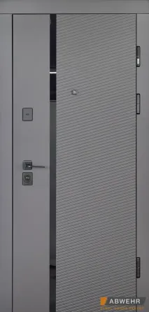 Входная дверь Abwehr Megapolis MG3 Melany 573/558 Уголь + Белый супермат 960*2050 мм Стильная входная дверь Киев