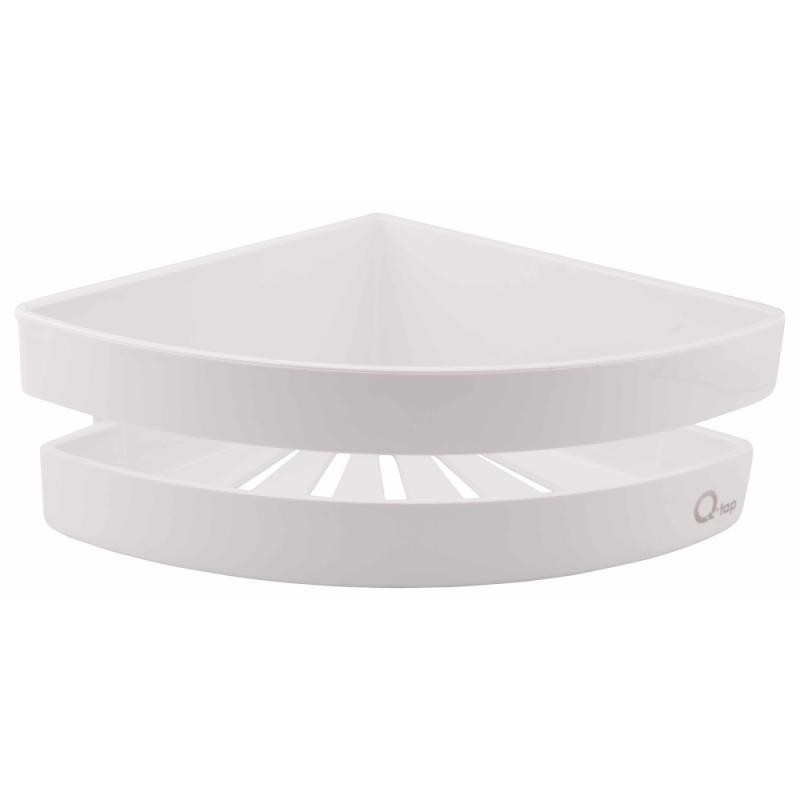 Полка угловая Qtap Police пластиковая QTPL01 White Киев - изображение 1