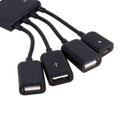 Концентратор Lapara LA-MicroUSB-OTG-HUB black Вінниця