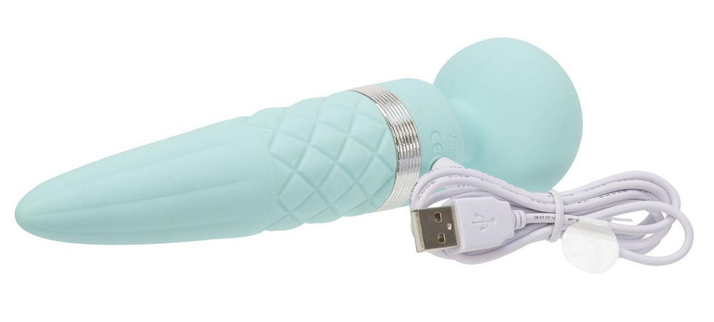 Вибромассажер 2в1 PILLOW TALK - Sultry Teal, классический массажер и вибратор с ротацией, подогрев Sex Aura Киев - изображение 2