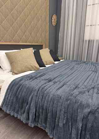 Плед-покривало смужка Шарпей 200х225 см (+-10см) Сірий (87-151) Київ