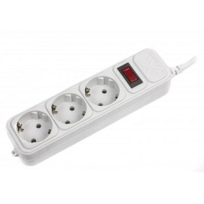 Сетевой фильтр питания Maxxter SPM3-G-15G grey, 4.5 м кабель, 3 розетки (SPM3-G-15G) Винница - изображение 1