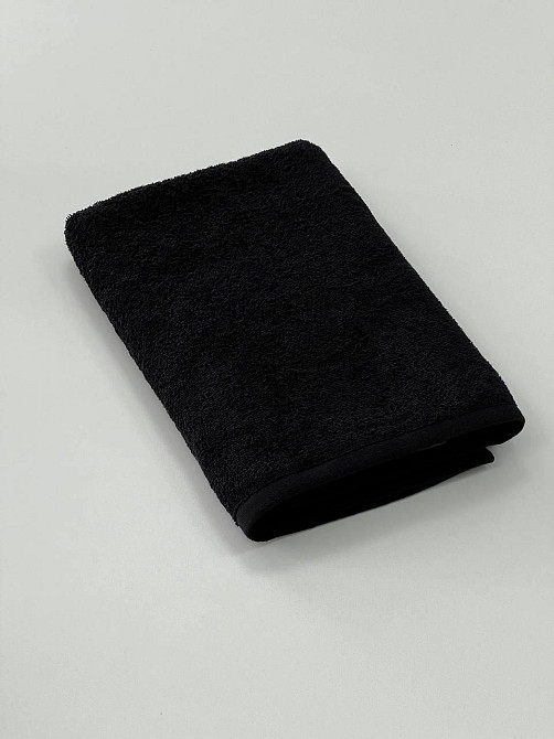 Рушник махровий Ideal Textile однотонний 50х90 см 360 г/м2 (56861134) Для рук та обличчя, чорний Чернівці - фото 5