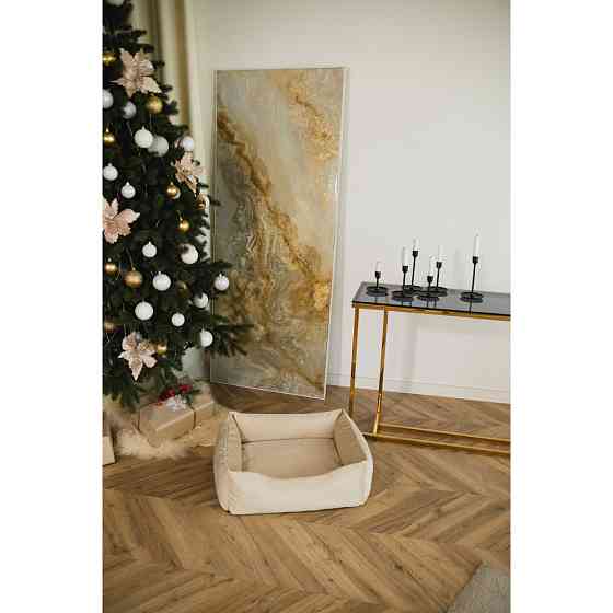 Лежанка для хатніх тварин собак і кішок велюр Incor Бежевий 3XL (130/80/23) Київ