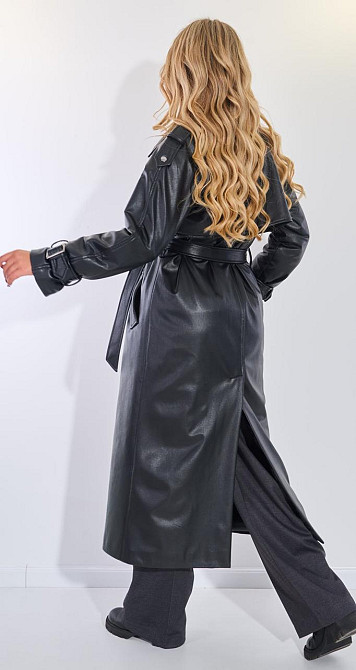 Плащ из эко кожи на замше (42) Киев - изображение 10