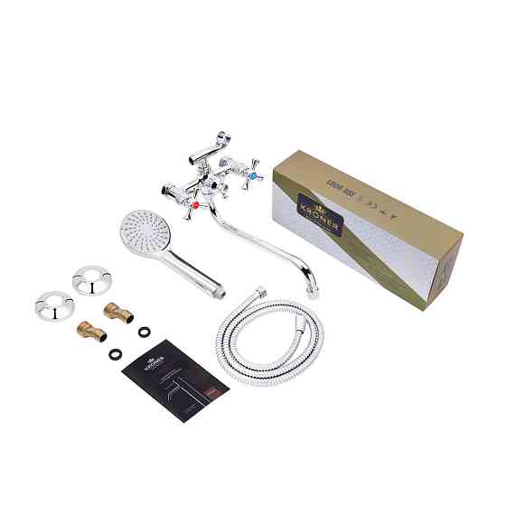 Змішувач для ванни Kroner KRM Rhein - C073 з душовим гарнітуром, хром Київ