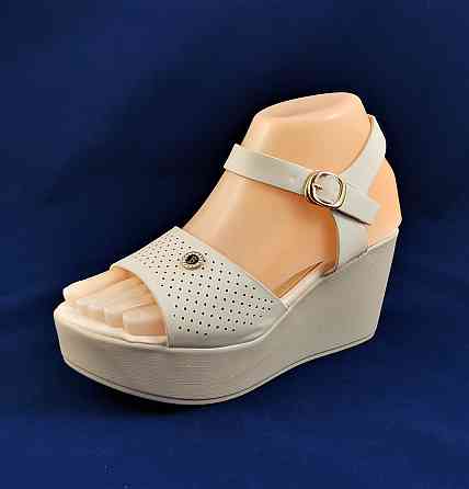 Жіночі Сандалі Босоножки на Танкетці Платформа Бжевелітні (розміри: 40) - 15 Дніпро