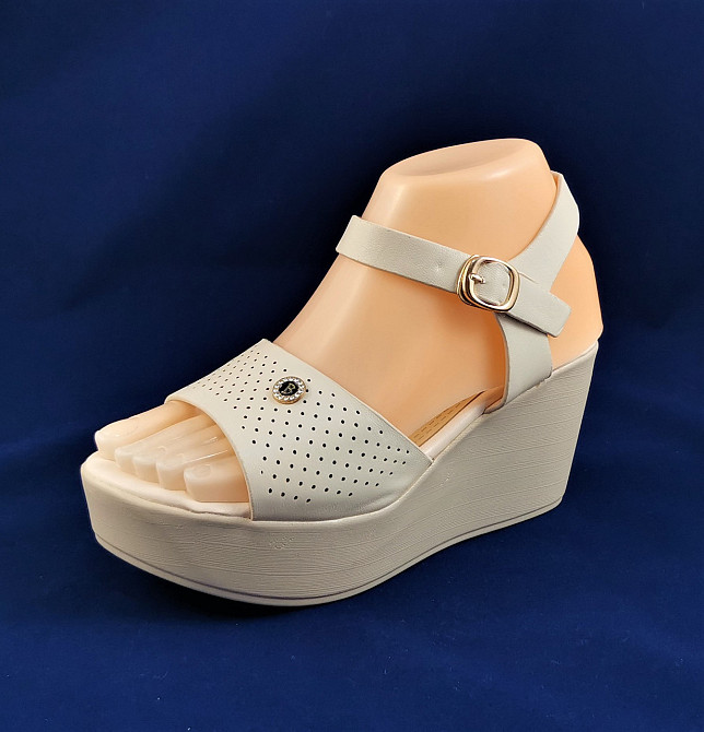 Жіночі Сандалі Босоножки на Танкетці Платформа Бжевелітні (розміри: 40) - 15 Дніпро - фото 3