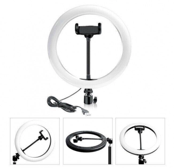 Світлодіодна кільцева лампа MJJ-30 LED RGB USB + тримач Київ