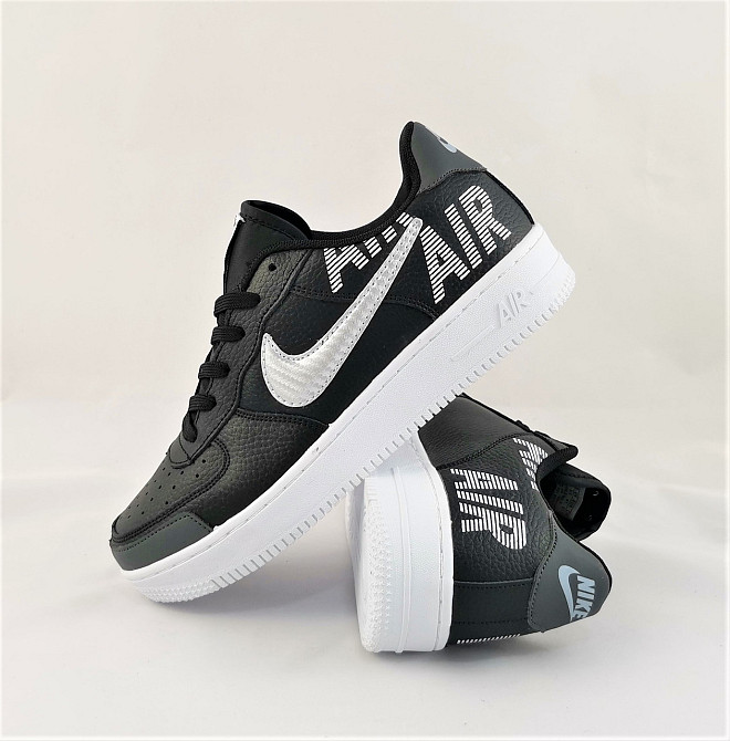 Кросівки Nike Чорні Чоловічі Найк Шкіряні Форси (розміри: 44,45) Відео Огляд Дніпро - фото 4