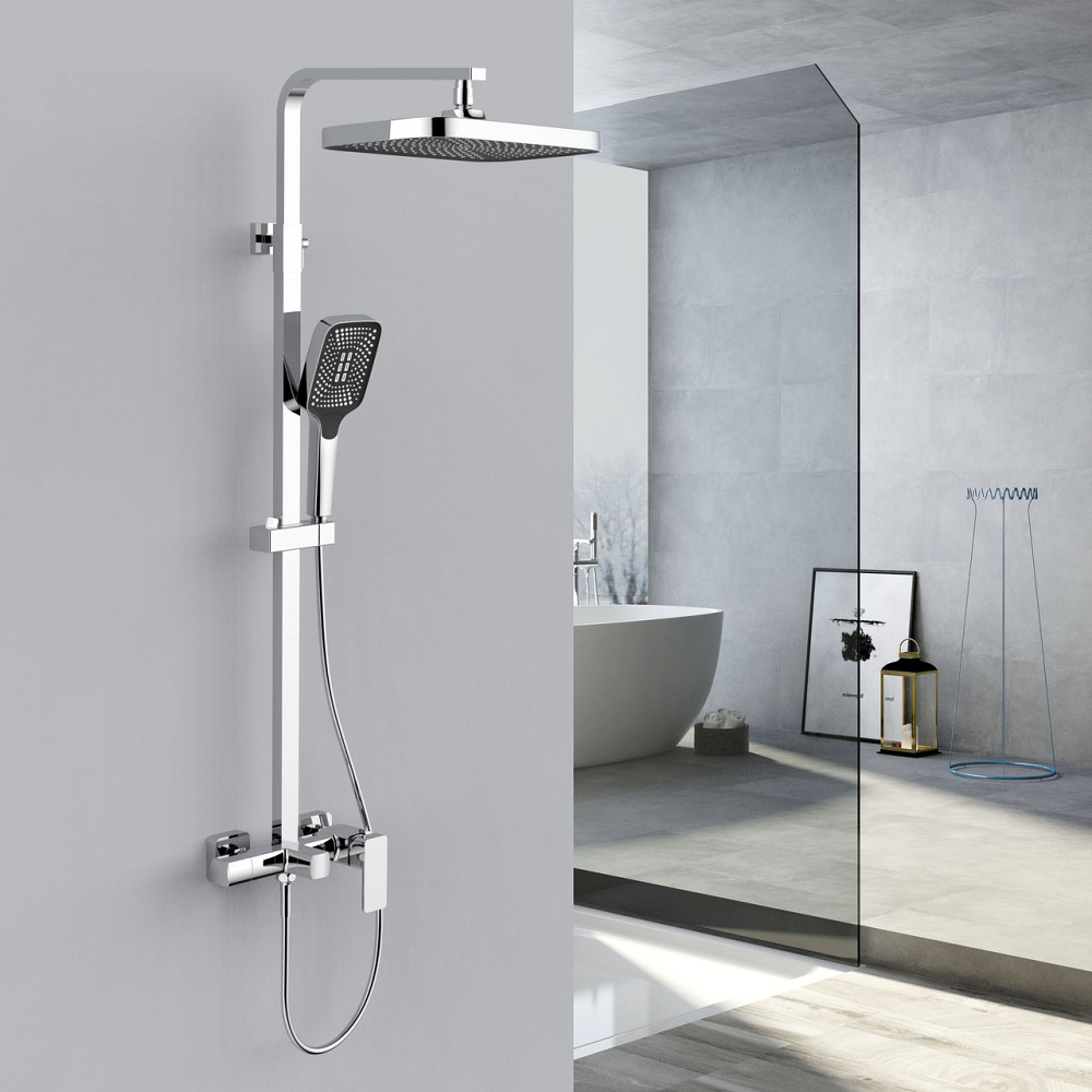 Душевая система для кабины Qtap Capricorn на три потребителя (с изливом) 53103KNC Chrome Киев - изображение 8