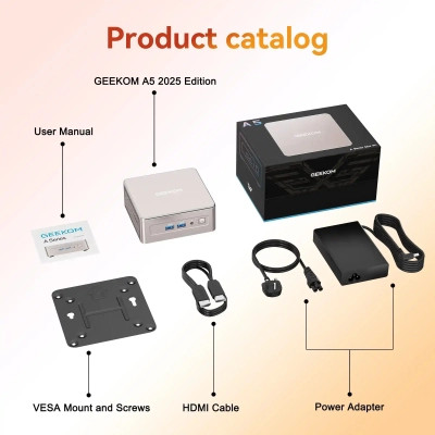 Компьютер GEEKOM Mimi PC A5 / Ryzen7 5825U, 16, 512, W11Pro (GMA5R75825U-16512-EU) Винница - изображение 2