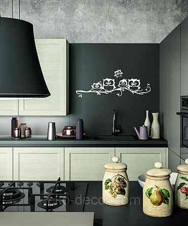 Декоративное настенное Панно «Совушки», Декор на стену 110*28 см, Белый Киев