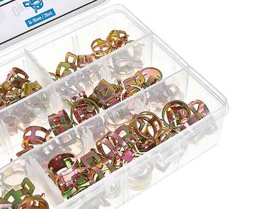 РемНабір затискачів пружинних сталевих "GeKo" комплект:  9 розмірів -   135 штук Стрый