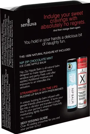 Подарунковий набір Sensuva Lips & Nips Pleasure Kit - Chocolate Strawberry 2 x 4г Львів