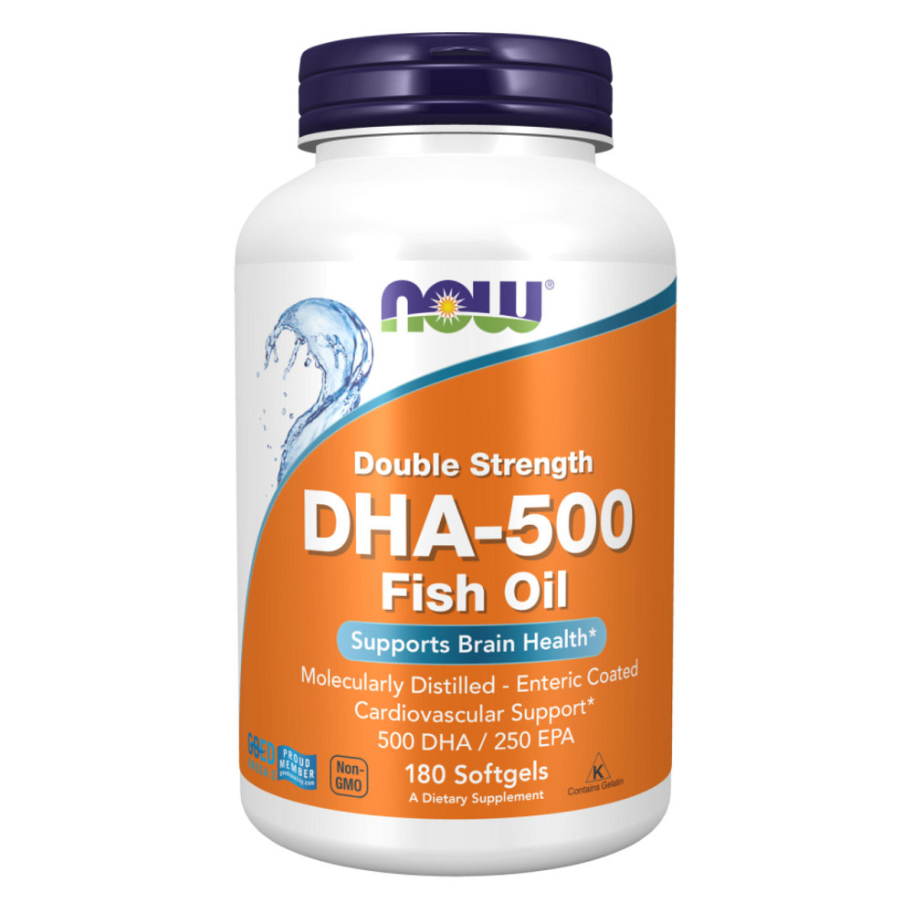 Жирные кислоты NOW Foods DHA 500mg 180 sgels Киев - изображение 1